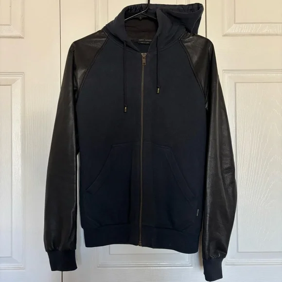 Marc Jacobs Lambs Leather Raglan Sleeve hoodie - Picture 5 of 8